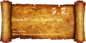 Hankóczy Ramóna névjegykártya